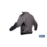 SUDADERA RANGER CUELLO CREMALLERA 280GMS GRIS-NEGRO T-XXXL