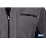 CHAQUETA POLAR MODELO WALKER 370 G/M GRIS-NEGRO TALLA M