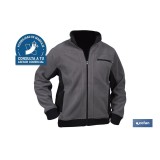CHAQUETA POLAR MODELO WALKER 370 G/M GRIS-NEGRO TALLA XL