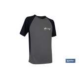 CAMISETA TRANSPIRABLE MODELO PILOTE GRIS-NEGRA 160 g/m2 TALLA-XL