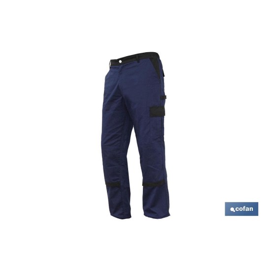 PANTALON TRAB. FLEX. JANO SLIM FIT MARINO/NEGRO T-44