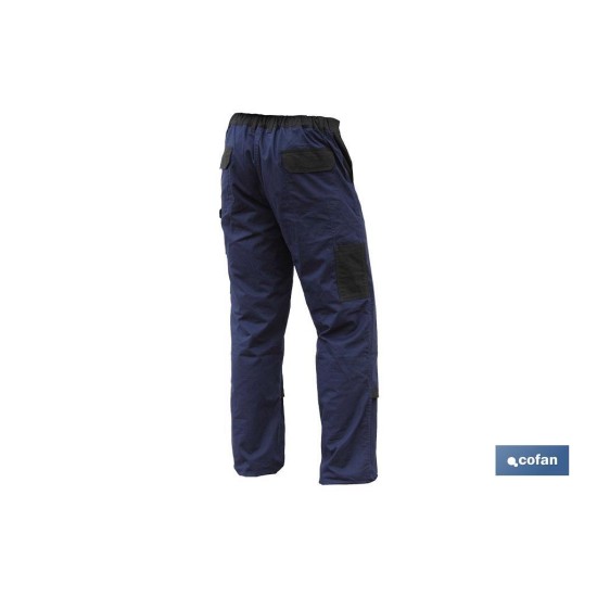 PANTALON TRAB. FLEX. JANO SLIM FIT MARINO/NEGRO T-44