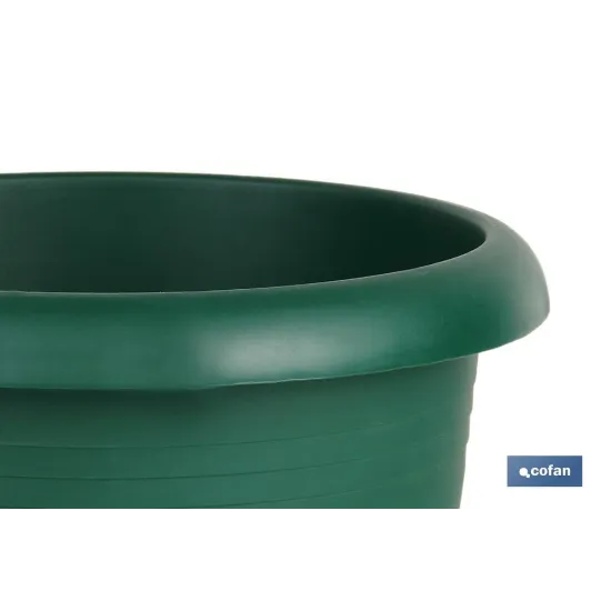 Comprar MACETA VERDE MODELO GARDENIA 22X18+ Cofan | almacendeferreteriacor.es
