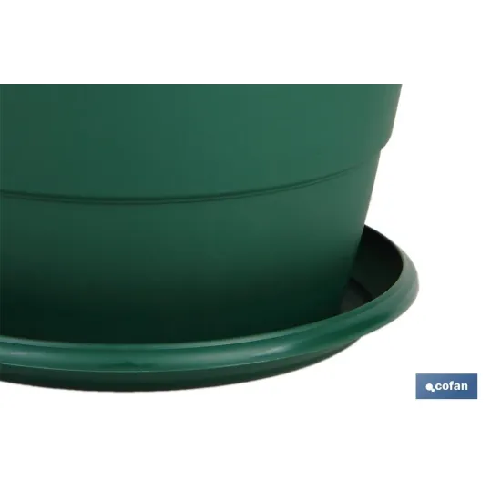 Comprar MACETA VERDE MODELO GARDENIA 22X18+ Cofan | almacendeferreteriacor.es