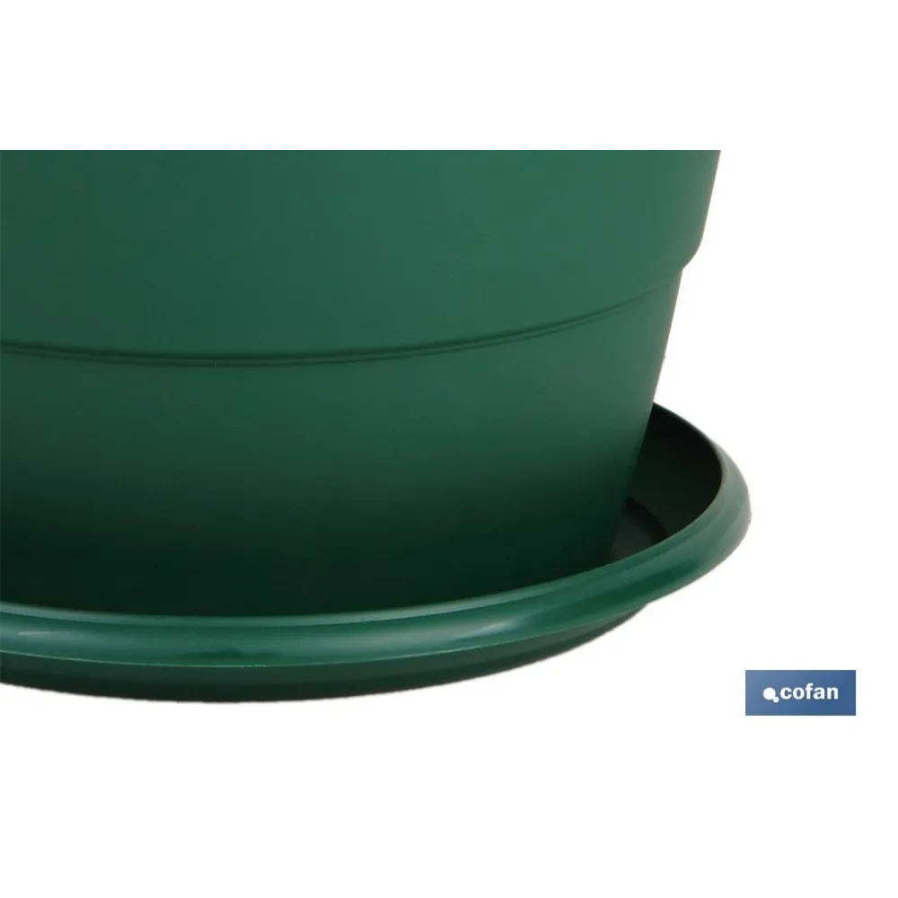 Comprar MACETA VERDE MODELO GARDENIA 22X18+ Cofan | almacendeferreteriacor.es
