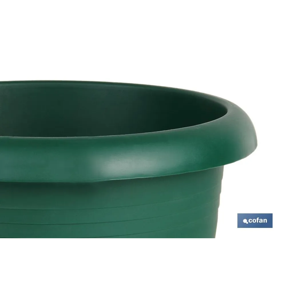 Comprar MACETA VERDE MODELO GARDENIA 30X25+ Cofan | almacendeferreteriacor.es