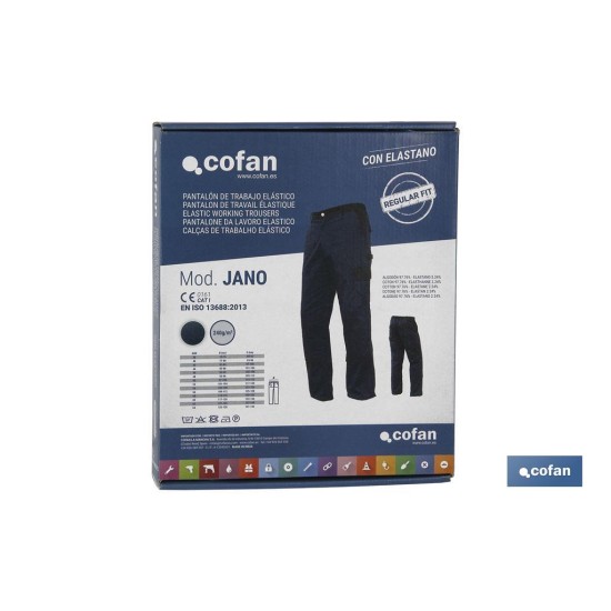 PANTALON TRAB. FLEX. JANO REGULAR FIT MAR/NEGRO T-60