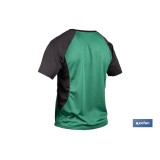 CAMISETA TRANSPIRABLE MODELO PILOTE VERDE-NEGRA 160 g/m2 TALLA-XXL