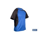 CAMISETA TRANSPIRABLE MODELO PILOTE AZUL-NEGRA 160 g/m2 TALLA-M