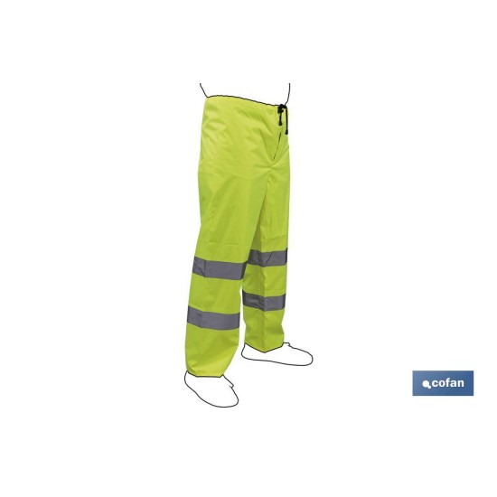 PANTALÓN DE LLUVIA DE ALTA VISIBILIDAD MODELO RIGEL AMARILLA TALLA L