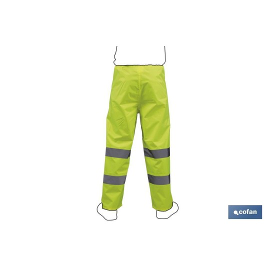 PANTALÓN DE LLUVIA DE ALTA VISIBILIDAD MODELO RIGEL AMARILLA TALLA L