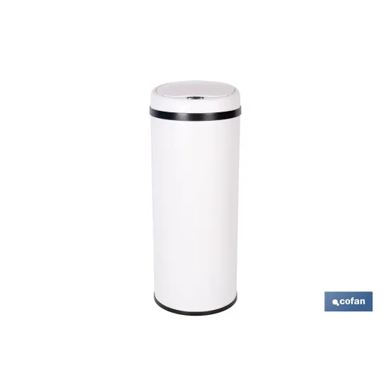Comprar CUBO DE BASURA BLANCO CON SENSOR Y  Cofan | almacendeferreteriacor.es