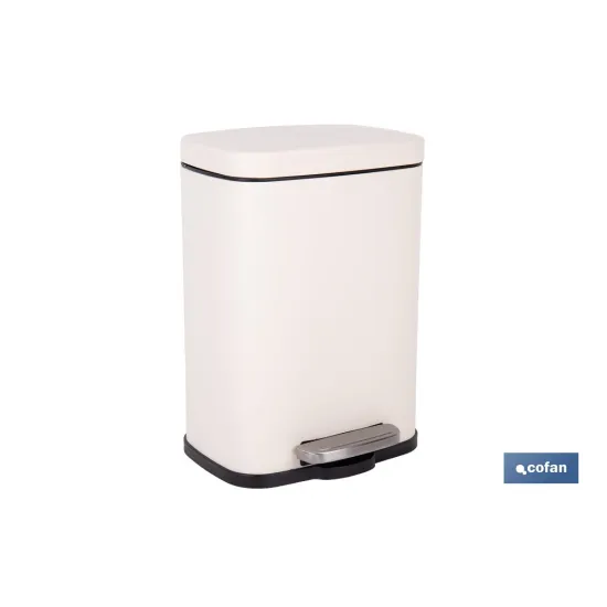 Comprar CUBO DE BASURA BEIGE CON PEDAL Y CU Cofan | almacendeferreteriacor.es