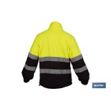 FORRO POLAR DE ALTA VISIBILIDAD MODELO ALTAIR AMARILLO Y AZUL TALLA L