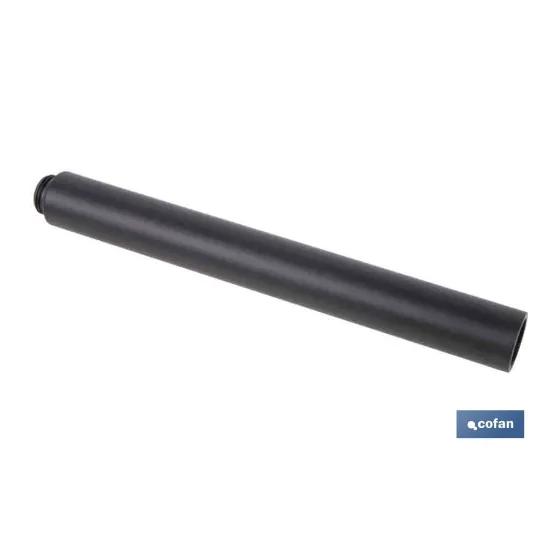 TUBO ALARGADOR DE DUCHA NEGRO M18 Ø24 200 MM