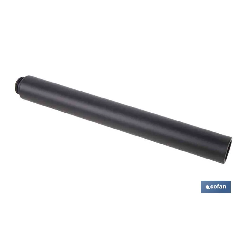 TUBO ALARGADOR DE DUCHA NEGRO M18 Ø24 200 MM