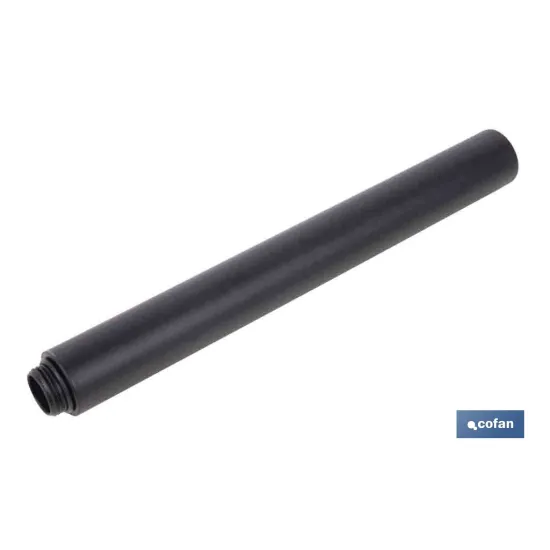 TUBO ALARGADOR DE DUCHA NEGRO M18 Ø24 200 MM