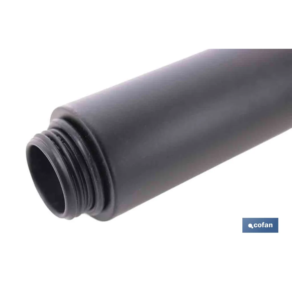 TUBO ALARGADOR DE DUCHA NEGRO M18 Ø24 200 MM