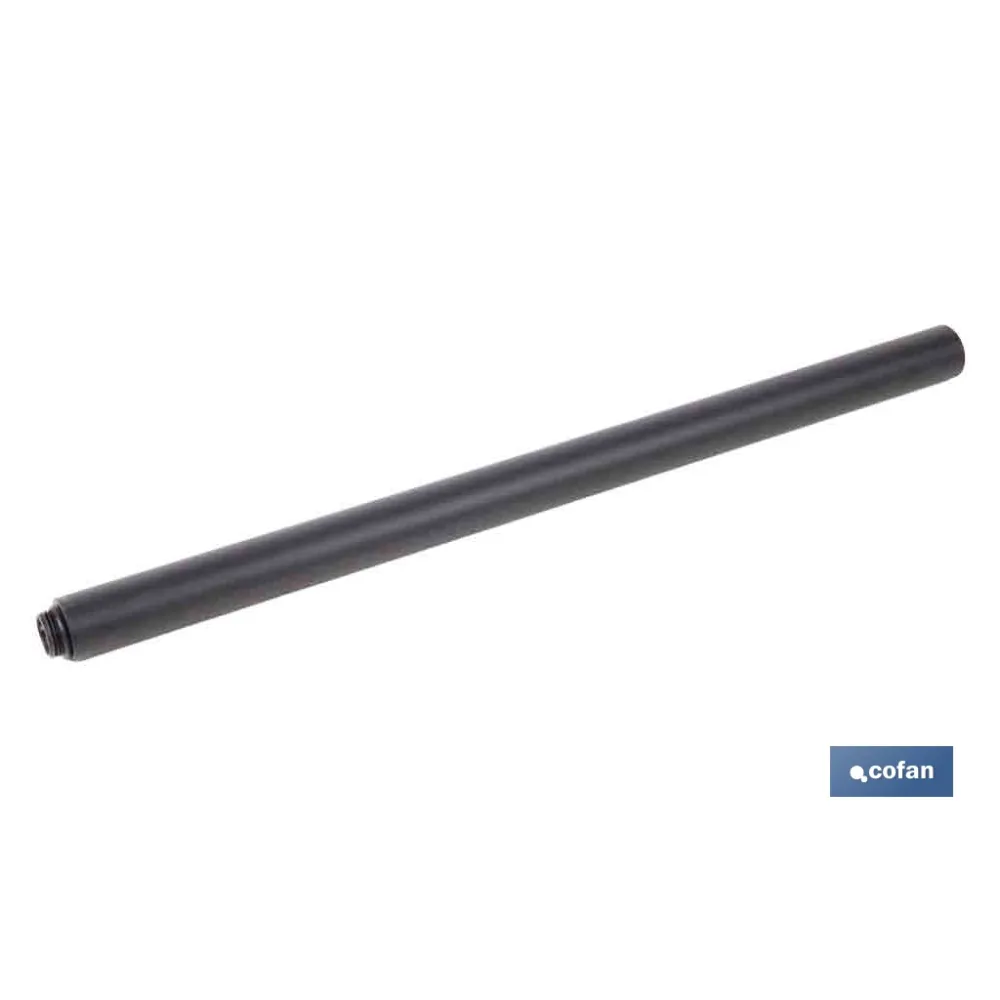 TUBO ALARGADOR DE DUCHA NEGRO M18 Ø24 400 MM