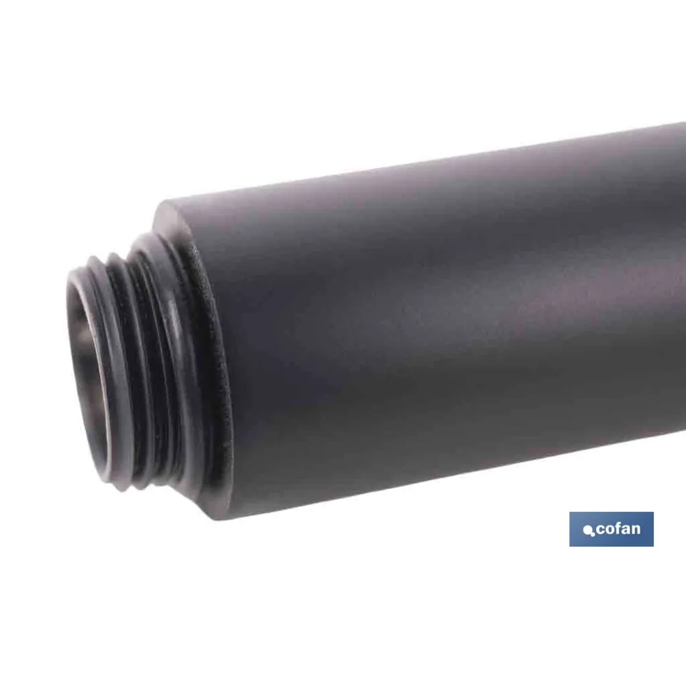 TUBO ALARGADOR DE DUCHA NEGRO M18 Ø24 400 MM