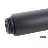 TUBO ALARGADOR DE DUCHA NEGRO M18 Ø24 400 MM
