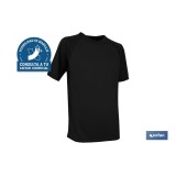CAMISETA TRANSPIRABLE MODELO PILOTE NEGRA 160 g/m2 TALLA-L