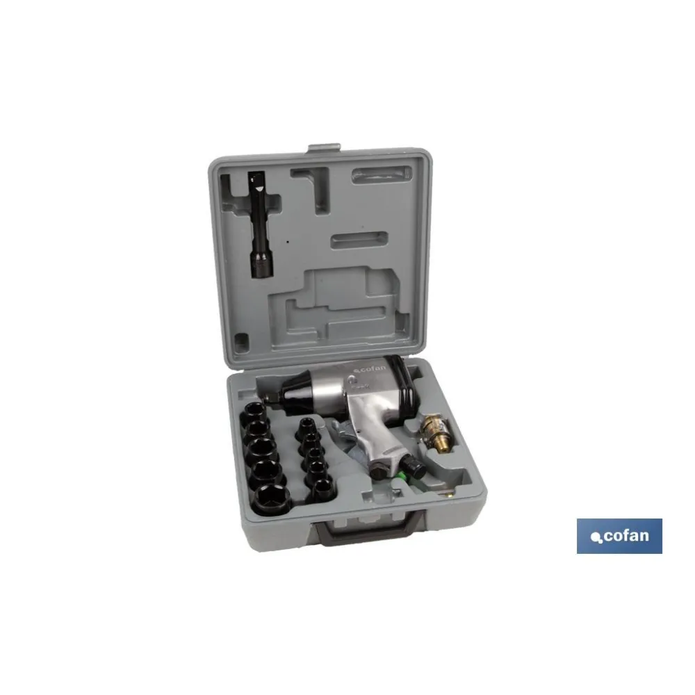 MALETÍN 17PCS PISTOLA 1/2 C/BOCAS IMPACTO REACONDICIONADO