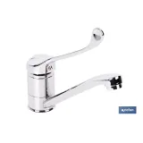 GRIFO DE COCINA MONOMANDO CON MANETA HIGIÉNICA