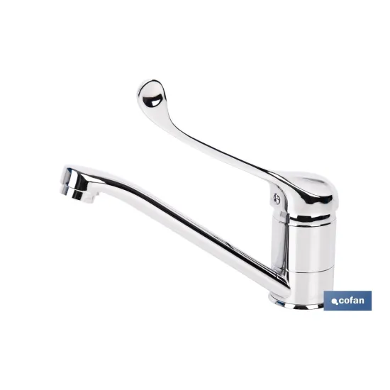 GRIFO DE COCINA MONOMANDO CON MANETA HIGIÉNICA