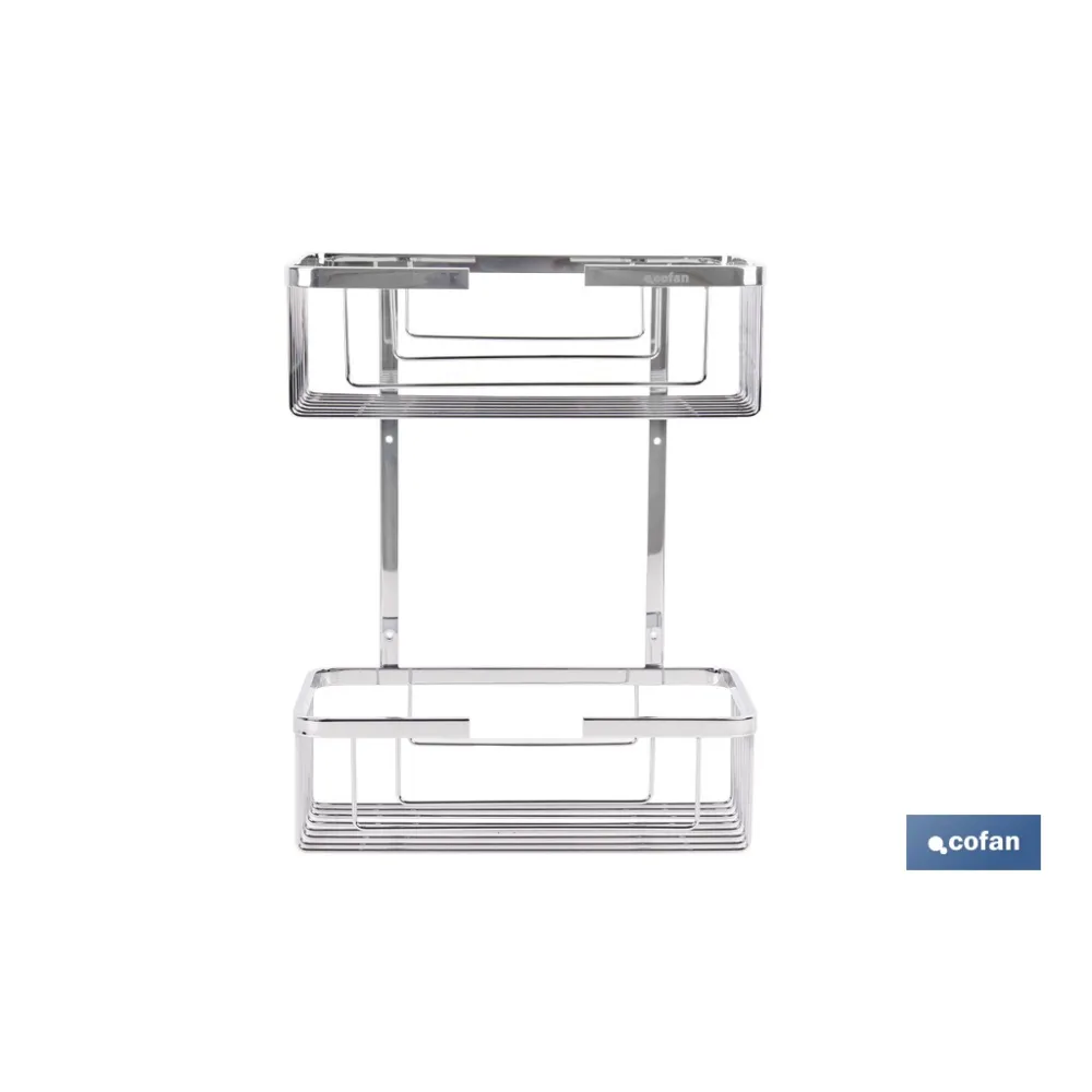 CESTA DE DUCHA PORTAGEL DOBLE DE ACERO INOXIDABLE 304