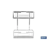 CESTA DE DUCHA PORTAGEL DOBLE DE ACERO INOXIDABLE 304