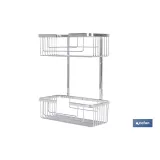 CESTA DE DUCHA PORTAGEL DOBLE DE ACERO INOXIDABLE 304
