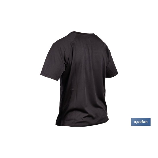CAMISETA TRANSPIRABLE MODELO PILOTE NEGRA 160 g/m2 TALLA-XL