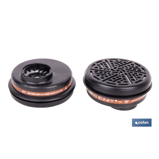SET DE 2 FILTROS TIPO A1 (ADAPTABLES A MÁSCARA FACIAL)