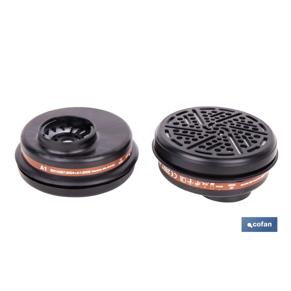 SET DE 2 FILTROS TIPO A1 (ADAPTABLES A MÁSCARA FACIAL)