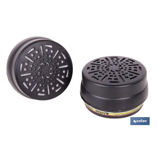 SET DE 2 FILTROS TIPO ABEK1P3 (ADAPTABLES A MÁSCARA FACIAL)