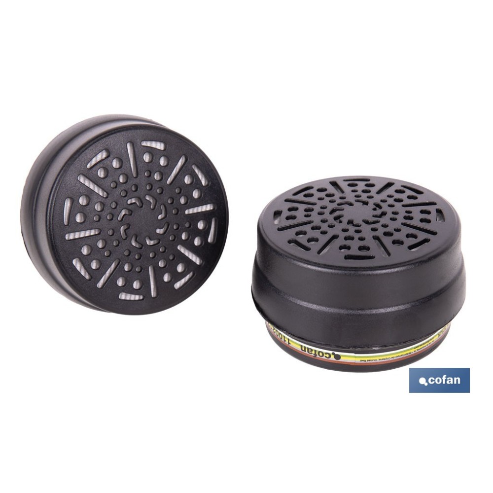 SET DE 2 FILTROS TIPO ABEK1P3 (ADAPTABLES A MÁSCARA FACIAL)