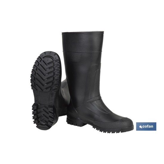 BOTA ALTA DE AGUA PVC NEGRA TALLA 38