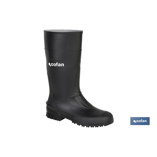 BOTA ALTA DE AGUA PVC NEGRA TALLA 38