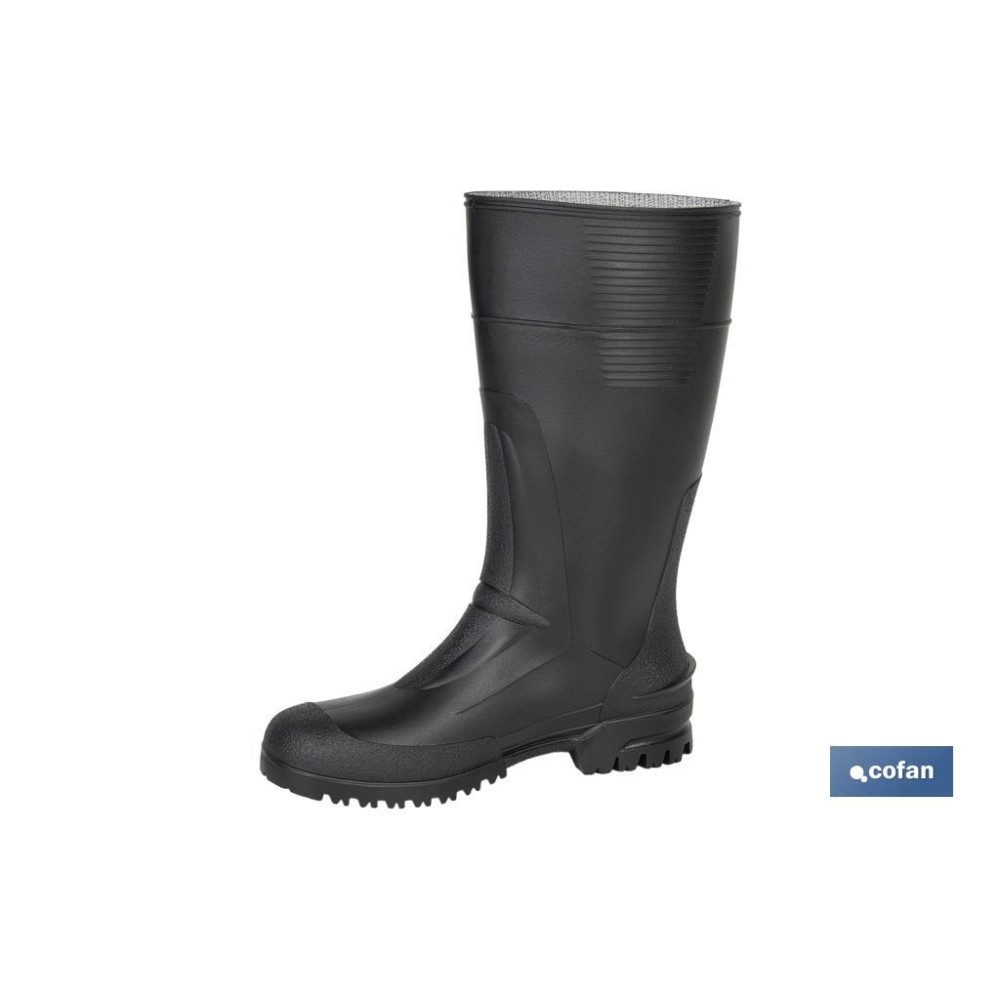 BOTA ALTA DE AGUA PVC NEGRA TALLA 40