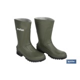 BOTA PVC VERDE MEDIA CAÑA TALLA 43