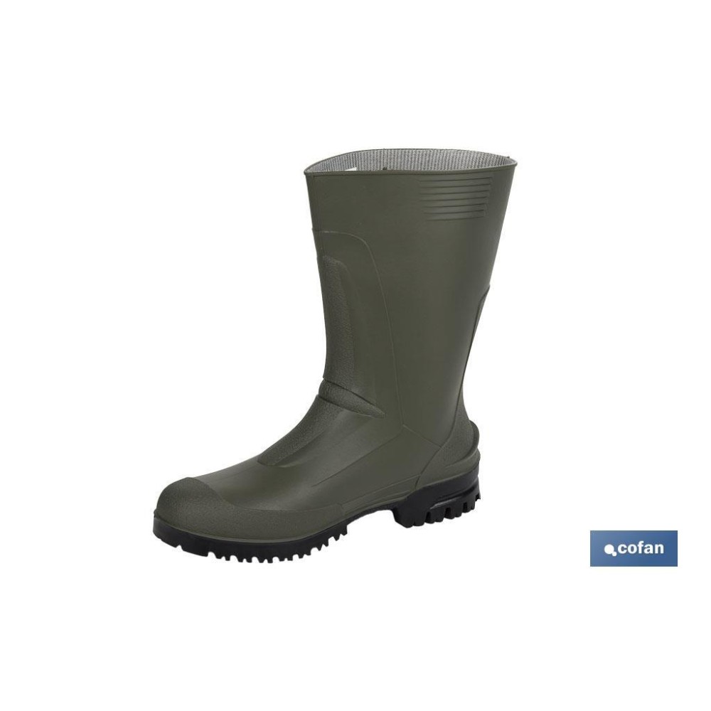 BOTA PVC VERDE MEDIA CAÑA TALLA 43