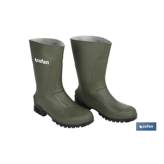 BOTA PVC VERDE MEDIA CAÑA TALLA 44