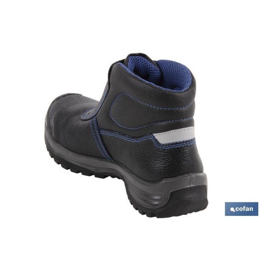 BOTA PIEL NEGRO CIERRE VELCRO S3 MODELO URIAN T 46