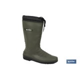 BOTA DE AGUA VERDE/NEGRA CON FORRO POLAR TALLA 37