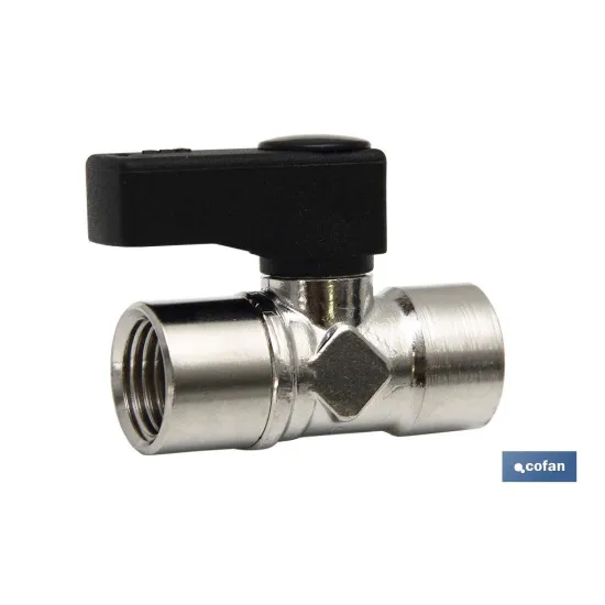 Comprar VÁLVULA MINI ESFERA H-H R-1/2 (PACK Cofan | almacendeferreteriacor.es