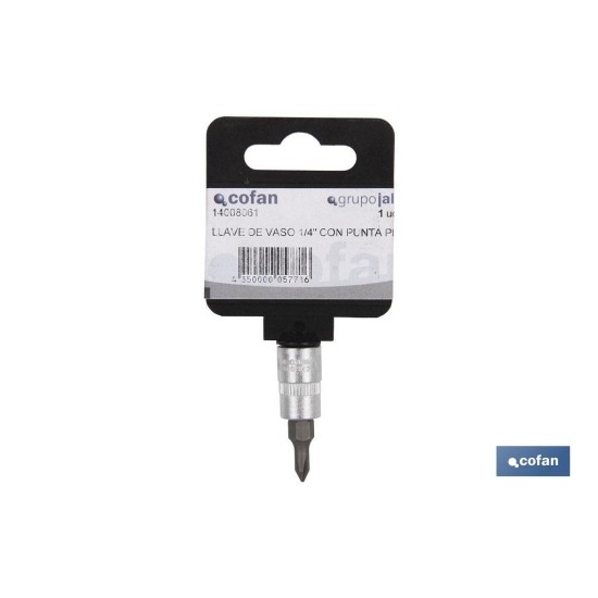 LLAVE DE VASO 1/4 CON PUNTA PH-0
