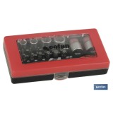 SET MINI CARRACA, VASOS Y PUNTAS 1/4 23 pcs.