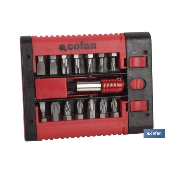 SET PUNTAS ADAPTADOR PH, PZ, TORX, SL  (15 pcs.)