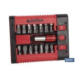 SET PUNTAS ADAPTADOR PH, PZ, TORX, SL  (15 pcs.)